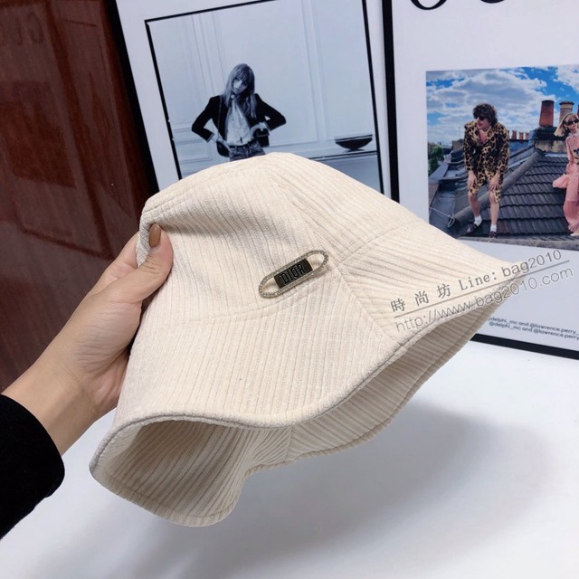 Dior秋冬新款簡約漁夫帽 迪奧燈芯絨女款漁夫帽  mmj1613